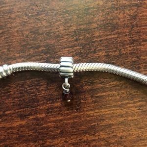 Garnet Dangle Pandora Charm